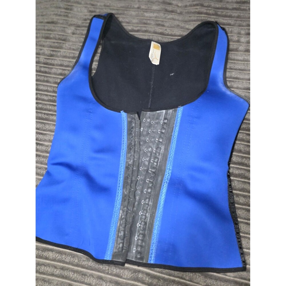 Ann Chery Royal Blue Front-Hook Waist Trainer Tank